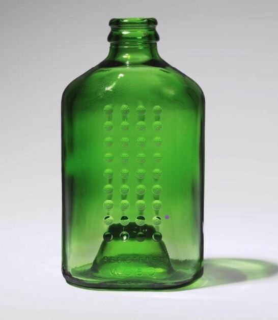 'WOBO (World Bottle)', designed by N. John Habraken, 1963. Green glass beer bottle. 35cl